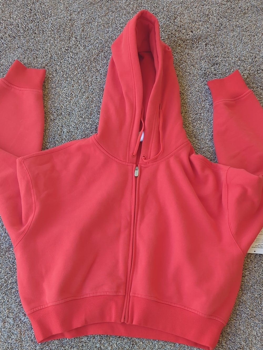 Athleta Forever Fleece Ultra Crop Full Zip - Cardinal S